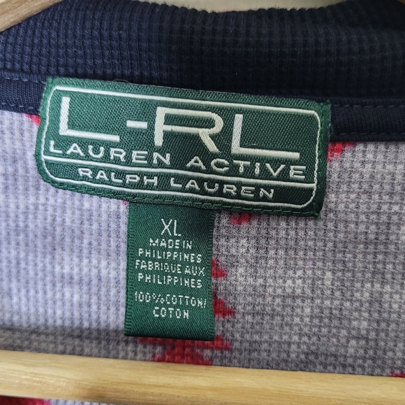 Vintage Lauren Ralph Lauren Active Southwestern Aztec 1/4 Zip Pullover XL Rustic - Picture 7 of 7